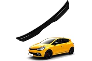 KizmiQ Auto Spoiler Posteriori per Ren-Ault Clio 4 IV 2012 2013 2014 2015 2016 2017 2018 2019 2019 Nastro Installare Adesivo,ABS Alettone Tetto Posteriore Tuning Ala Styling Accessori,A/Black