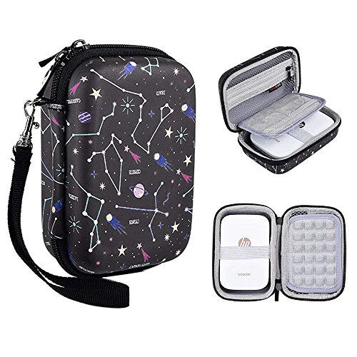 SAIKA Custodia rigida EVA per stampante fotografica portatile HP Sprocket per carta fotografica autoadesiva Zink,Costellazione