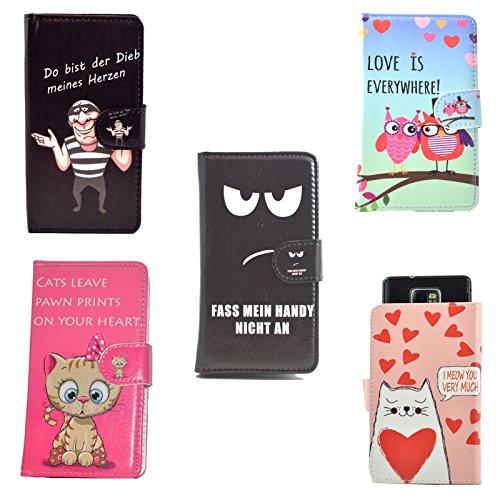 ikracase Slide Motiv HÃ¼lle fÃ¼r Medion Life E5008 Smartphone Handytasche HandyhÃ¼lle SchutzhÃ¼lle Tasche Case Cover Etui Design 2 - fass mein Handy nicht an