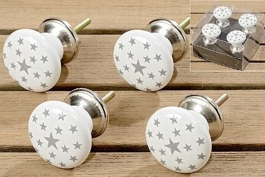 Preisvergleich Produktbild Möbelgriff Jons 4tlg 4x6cm Keramik