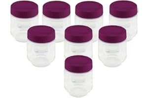 LITTLE BALANCE 8539 yogur, Vidrio, 190 militers, Tarro transparente tapa ciruela