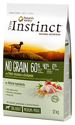 True Instinct Sans Céréales Adult Medium-Maxi Poulet Nourriture pour Chien 12 kg