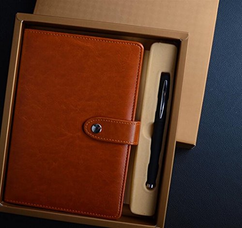 Preisvergleich Produktbild Sun Glower Büro Schulbedarf Jotter Black Kugelschreiber mit Notebook Geschenkset (Braun Gelb) Briefpapier Geschenkset