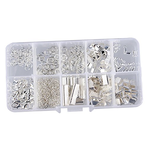 Verbindungsringe Schmuckherstellung Set Starter Kit Ohrring Armband Halsketten Schmucksachen – Silber, 5MM-20MM - 8