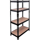 BonKaso Adjustable 4-Shelf Metal Storage Rack | Heavy-D...