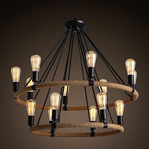 MSAJ-Restaurant -Style Lighting The Bar Lamp Creative Personality Double Rope Chandelier 800*700Mm