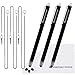 Price comparison product image The Friendly Swede Thin Tip High Precision Capacitive Stylus Pens 5.5" with Replacement Tips and Lanyards (Black)