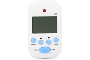 VIFER Mini Metronome Mini Digital Beat Tap M50 Tempo Metronome Clip Musical Instruments(White)