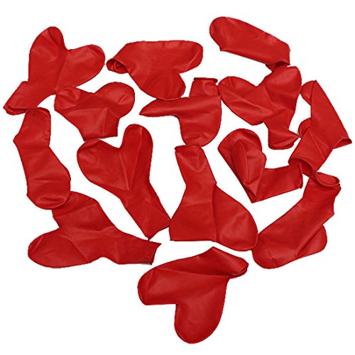 25 Rote Herzballons Luftballons | Herzförmige Ballons für Party Dekoration Hochzeit Heiratsantrag Jahrestag Geburtstag Deko Geschenk - 4