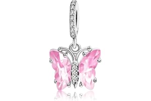 MITSOKU Plata de Ley 925 Charms Dibujos animados León Pato Burro Oso Mariposa Amor Corazón para Pulseras y Collares Joyas Regalos para Mujeres