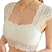 SODIAL(R)Womens Lady Lace Vest Sleep Bra Crop Tops Sports Padded Boob Tube Leisure White