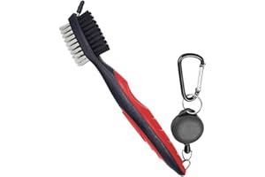 Berfea Kit de Nettoyage de Club de Golf avec Brosse et Serviette de Golf, Brosse de Club de Golf et kit de Nettoyage de rainures de Golf, Accessoires de Golf pour Homme