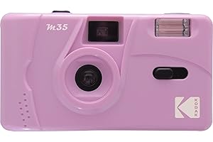 Kodak M35 DA00235, Macchina fotografica da 35 mm ricaricabile, con obiettivo grandangolare fisso, mirino ottico, flash integrato, batteria AAA, viola