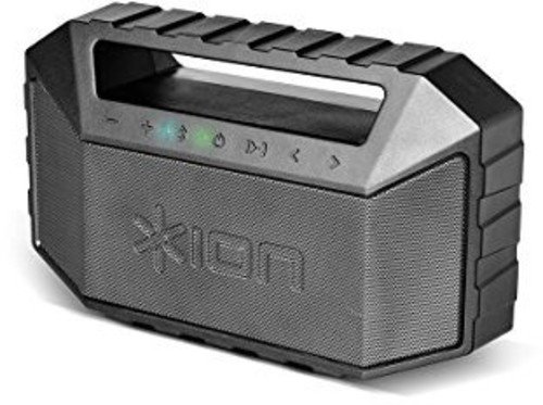 ION Audio Plunge - Altoparlante Stereo Bluetooth Portatile e Ricaricabile da 20 W con Grado di Impermeabilità IPX7, Controlli di Trasporto e Microfono Integrato per Chiamate in Vivavoce, Nero