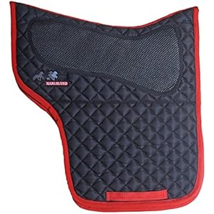 Karlslund Sattel Pad, Baumwolle, Schwarz/Rot