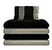 Produktbild Gallant 8 tlg Handtücher Set schwarz hell-grau 4 x Gästehandtücher Gästetücher 30 x 50 cm und 4 x Waschhandschuhe Waschlappen Frottee 100% Baumwolle uni
