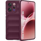 TheGiftKart Liquid Silicon Back Cover Case for Vivo V70 / V70 Elite 5G | Shockproof Military Grade Protection | Micro-Fibre Cloth On Inner Side | Buil