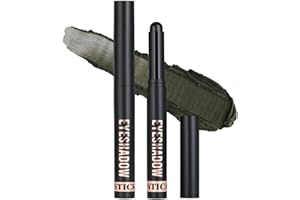 ALIIP Sombras de Ojos, 2g Sombra de Ojos en Barra, Lápiz de Sombra de Ojos Brillantes, Eye Shadow Stick en Crema, Fácil de Usar, Crea Delineadores y Maquillaje de Ojos Larga Duración (#24-Flash Negro)