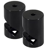 HALOTEC | Pack of 2 Black Decentralizer Bracket | Wall or Ceiling Lamps | Secure Fixation V-Hook | For Fixing Cable Diameter