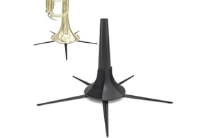 Agatige Supporto per Tromba Portatile, Supporto per Tromba 5 Gambe Staccabile e Pieghevole Accessori Professionali per Strumenti Orchestrali Tromba Clarinetto
