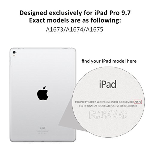 iPad Pro 9.7 Hülle, JETech Smart Case Hülle Schutzhülle Tasche mit Leichte Ständer und Auto Schlaf / Wach Funktion für Apple iPad Pro 9,7 (Schwarz) - 2