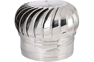 Oniissy Drehbare Kaminabdeckung, Edelstahl, Anti-Downdraught Chimney Cowl, Rotierende Kappe, Top, Hut, Abdeckung für Rauchrohr, 200 MM