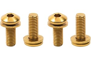 Chooee Water Bottle Cage Bolts M5 x 12mm, 4pcs Water Bottle Holder Screws for MTB,Mountain Bike,Road Bicycle, Gold