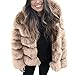 Produktbild i-uend 2019 Damen Mantel - Pelzmantel Fellmantel Faux Fur Kunstpelz Mantel Kunstfell Jacke mit Kapuzen Damen Wintermantel Winterjacke Elegant Wollmantel Fleecemantel Fleecejacke