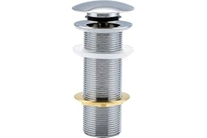 120 mm Pop-up Ablauf-Ventil chrom Aufsatz-Waschbecken ohne Überlauf Wohnfreuden