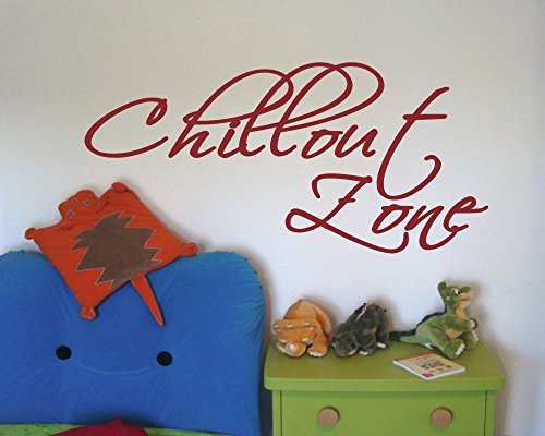 Wandtattoo ‚Chillout Zone‘ geschwungen in 5 Größen und 25 Farben (80x38cm lavendel) - 2