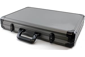 Versa Games 1000pc Deluxe Poker Chip Case in Gray Color