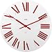 Produktbild Alessi "Firenze Wanduhr" aus ABS, Quarzwerk, weiß und rot