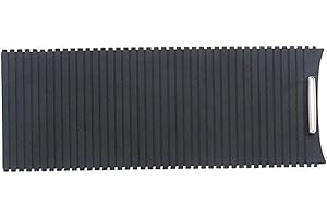 Ronyme Cubierta deslizante para portavasos, 5KD83253182V Camión de repuesto Cubierta de persiana enrollable para consola central fácil de instalar para Golf, Negro