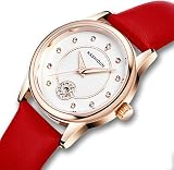 KASHIDUN Herrenuhren Edelstahl Schwarz Klassische Business Casual Uhren mit Mondphase Wasserdichte Multifunktions Quarz Armbanduhr für Herren (B-Rose Gold18)