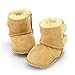 Sheepskin baby booties beige with adjustable velcro 2-Velcro (100% Genuine Merino Sheepskin) 0-6 month