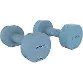Cecotec Set de Mancuernas de 1 a 5 Kg, Drumfit 400 DoubleNeo, Recubrimiento de neopreno, Dise&ntilde;o compacto y anti-rodamiento, E