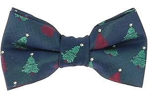 SHIPITNOW Noeud Papillon Enfant Noel Jacquard - Noeud Papillon Garçon Flocon de Neige, Sapin de Noël ou Sucre d'Orge - Noeud Papillon Réveillon Hiver