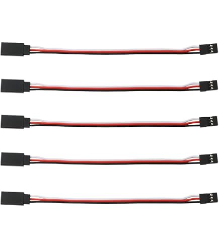 Lot 10 Câbles Adaptateurs JST Vers JR – 22 AWG, 10 Cm, Silicone, Mâle/ femelle, Pour Servomoteurs RC, Avions, Hélicoptères, Voitures