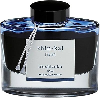 Pilot Iroshizuku Fountain Pen Ink - 50 ml Bottle - Shin-kai Deep Sea (Blue Gray) (japan import)