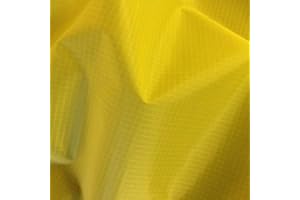 KAYES TEXTILES Ripstop Water Repellent Polyester Fabric 60" Wide 150cm (Per Metre) (Yellow)
