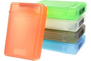 IBASENICE 5Pcs Hard Disk Drive Protection- Hard Drive Case Storage Box Case for State Disk Case Card Holder 3.5Inch