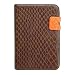 Produktbild Galaxy Tab 3 8.0 Hülle, SHANGRUN Krokodil Premium PU Leder Tasche Hülle Etui Schutzhülle Ständer Cover Case mit Kartensteckplätze Aufsteller für Samsung Galaxy Tab 3 8.0 inch (T3100) Tablet Braun
