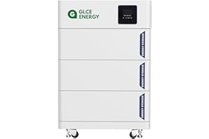 GLCE Energy All-in-One 15,36kWh LiFePO4 Lithium, Mit Heim-Batterie-Wechselrichter, Eingebautes Smart BMS, Lithium Akku für Solarspeichersystem/Wohnmobil/Energiespeichersystem für zu Hause