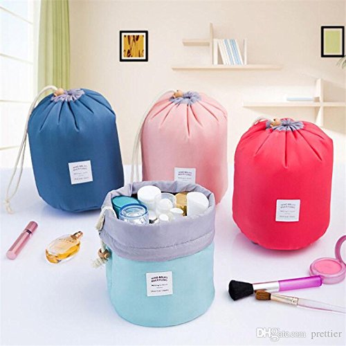 Allmart Enterprise Bucket Barrel Shaped Travel Cosmetic Makeup Bag Round |  Desertcart Aruba