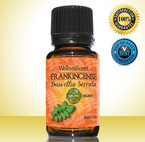Frankincense Essential Oil - 100% Pure - Certified Organic, 10 ml Boswellia Serrata.