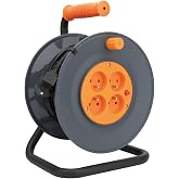 Zenitech - Reeler 4 sockets HO5VV-F 3G1mm&sup2; 82 ft + circuit breaker
