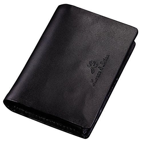 Preisvergleich Produktbild KS Unisex Schwarz Leder Kreditkartenetui Kartenetui Visitenkarten Etui KB030