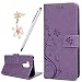 Produktbild PHONE CASE HOME LG G7 Tasche, LG G7 ThinQ Tasche - Flip Folio Geldbörse Leder Tasche Schicker Schmetterling Geprägte Kartenhalter KickStand Schutzhülle für LG G7 / G7 ThinQ 2018, Staubstecker und Styl