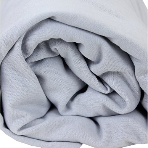 Baby Spannbetttuch 70×140 Spannbettlaken 100% Baumwolle Jersey Babybett Bettlaken Gummizug Rosa Blau Weiß im 2er SET - 2