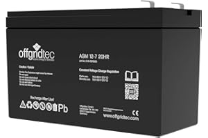Offgridtec 7 Ah C 10 AGM Solar Batería para aplicaciones cíclicas, 2 – 01 – 001000